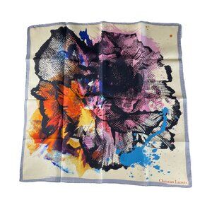 Vintage Christian Lacroix Silk Scarf – "Herbalism" Design